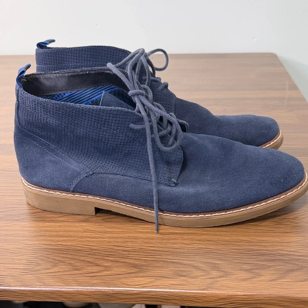 Steve Madden Blue Suede Hardenn‎ Men's Boots Sz 10